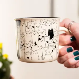 Caneca Gatinhos Hora De Amassar Pãozinho
